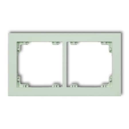 Karlik Deco Miętowy Ramka Uniwerstalna Podwójna Z Tworzywa Deco Pastel Matt 46Dr-2