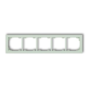 Karlik Deco Miętowy Ramka Uniwersalna Pięciokrotna Z Tworzywa Deco Pastel Matt 46Dr-5