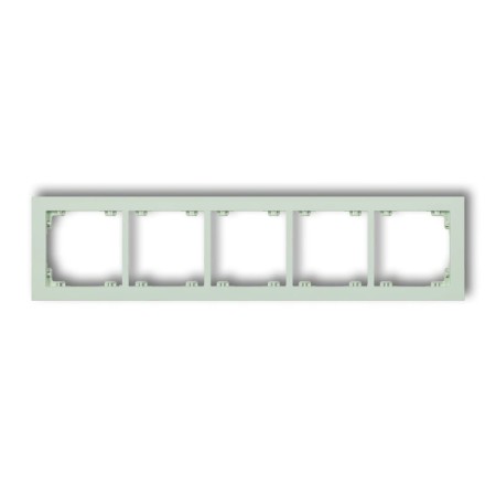 Karlik Deco Miętowy Ramka Uniwersalna Pięciokrotna Z Tworzywa Deco Pastel Matt 46Dr-5