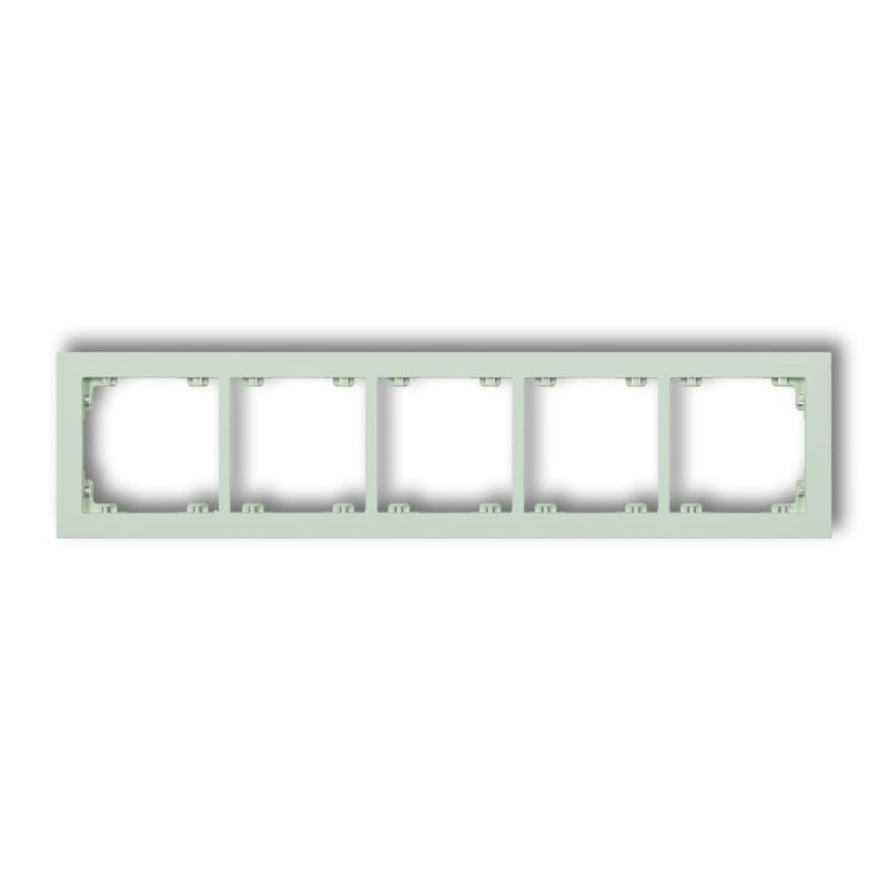 Karlik Deco Miętowy Ramka Uniwersalna Pięciokrotna Z Tworzywa Deco Pastel Matt 46Dr-5