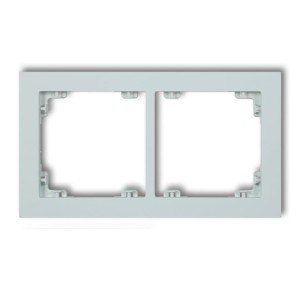 Karlik Deco Lodowy Błękit Ramka Uniwerstalna Podwójna Z Tworzywa Deco Pastel Matt 47Dr-2