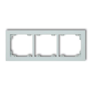Karlik Deco Lodowy Błękit Ramka Uniwersalna Potrójna Z Tworzywa Deco Pastel Matt 47Dr-3