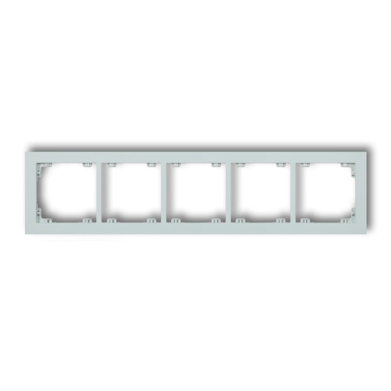 Karlik Deco Lodowy Błękit Ramka Uniwersalna Pięciokrotna Z Tworzywa Deco Pastel Matt 47Dr-5