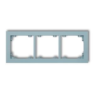 Karlik Deco Lazurowy Ramka Uniwersalna Potrójna Z Tworzywa Deco Pastel Matt 48Dr-3