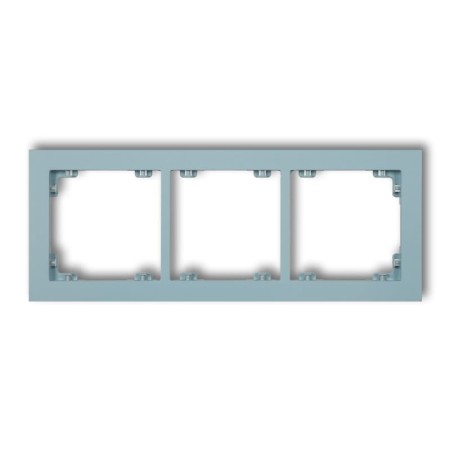 Karlik Deco Lazurowy Ramka Uniwersalna Potrójna Z Tworzywa Deco Pastel Matt 48Dr-3
