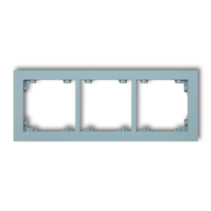 Karlik Deco Lazurowy Ramka Uniwersalna Potrójna Z Tworzywa Deco Pastel Matt 48Dr-3