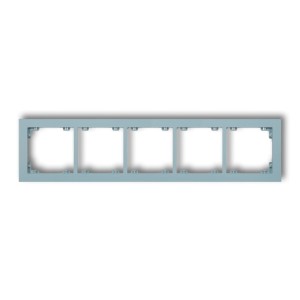 Karlik Deco Lazurowy Ramka Uniwersalna Pięciokrotna Z Tworzywa Deco Pastel Matt 48Dr-5