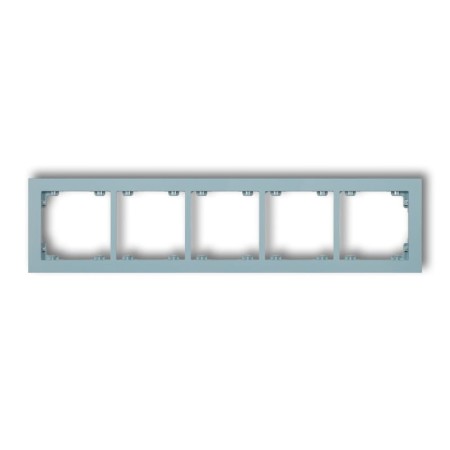 Karlik Deco Lazurowy Ramka Uniwersalna Pięciokrotna Z Tworzywa Deco Pastel Matt 48Dr-5