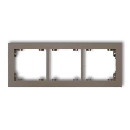 Karlik Deco Czekoladowy Ramka Uniwersalna Potrójna Z Tworzywa Deco Pastel Matt 49Dr-3