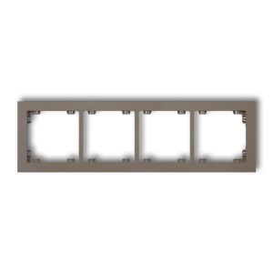 Karlik Deco Czekoladowy Ramka Uniwersalna Podczwórna Z Tworzywa Deco Pastel Matt 49Dr-4
