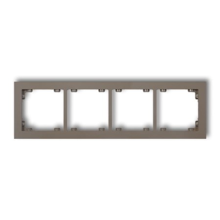 Karlik Deco Czekoladowy Ramka Uniwersalna Podczwórna Z Tworzywa Deco Pastel Matt 49Dr-4