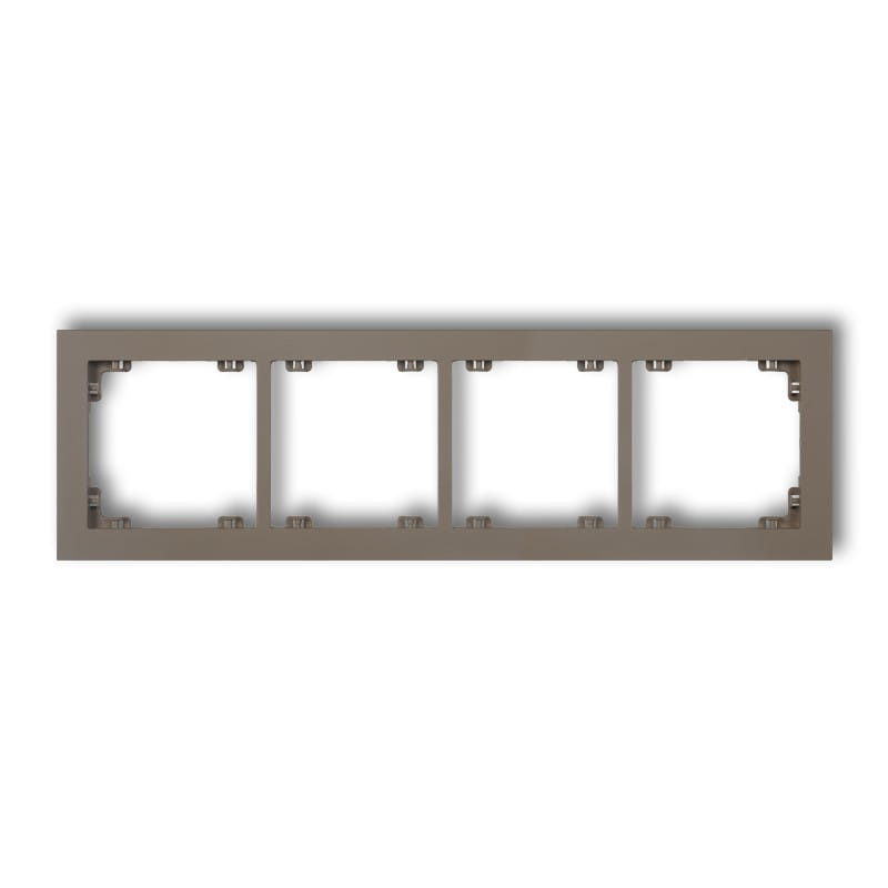 Karlik Deco Czekoladowy Ramka Uniwersalna Podczwórna Z Tworzywa Deco Pastel Matt 49Dr-4
