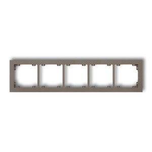 Karlik Deco Czekoladowy Ramka Uniwersalna Pięciokrotna Z Tworzywa Deco Pastel Matt 49Dr-5
