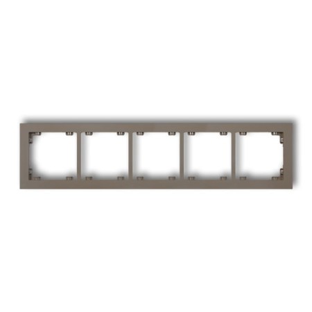 Karlik Deco Czekoladowy Ramka Uniwersalna Pięciokrotna Z Tworzywa Deco Pastel Matt 49Dr-5