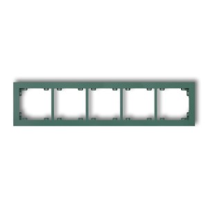 Karlik Deco Szmaragdowy Ramka Uniwersalna Pięciokrotna Z Tworzywa Deco Pastel Matt 51Dr-5