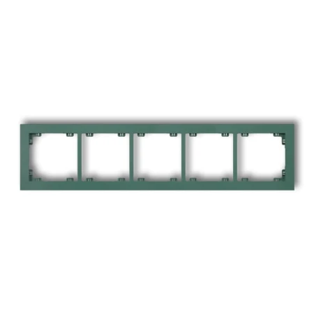 Karlik Deco Szmaragdowy Ramka Uniwersalna Pięciokrotna Z Tworzywa Deco Pastel Matt 51Dr-5