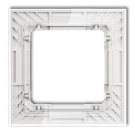 Karlik Deco Transparentny Ramka Uniwersalna Pojedyncza Transparentna Deco Art - Efekt Szkła (Ramka: Transparentna; Spód: Biały) 52-0-Drs-1