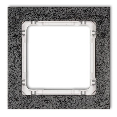 Karlik Deco Antracyt Ramka Uniwersalna Pojedyncza - Beton (Ramka: Antracytowa; Spód: Biały) 11-0-Drb-1