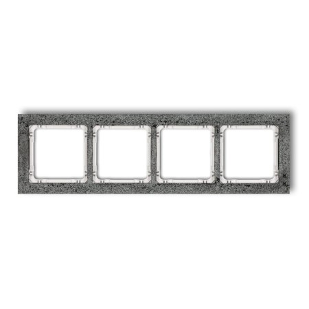 Karlik Deco Antracyt Ramka Uniwersalna Poczwórna - Beton (Ramka: Antracytowa; Spód: Biały) 11-0-Drb-4