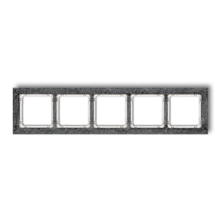 Karlik Deco Antracyt Ramka Uniwersalna Pięciokrotna - Beton (Ramka: Antracytowa; Spód: Biały) 11-0-Drb-5
