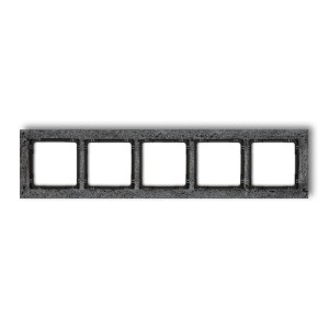 Karlik Deco Antracyt Ramka Uniwersalna Pięciokrotna - Beton (Ramka: Antracytowa; Spód: Czarny) 11-12-Drb-5