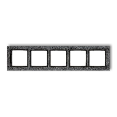 Karlik Deco Antracyt Ramka Uniwersalna Pięciokrotna - Beton (Ramka: Antracytowa; Spód: Czarny) 11-12-Drb-5
