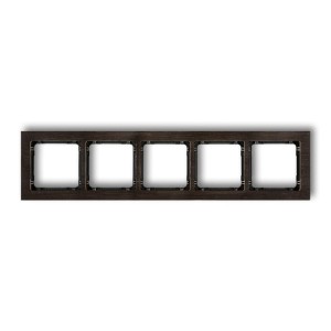 Karlik Deco Efekt Wenge Ramka Uniwersalna Pięciokrotna - Efekt Drewna (Ramka Wenge; Spód Czarny) Drd-5G
