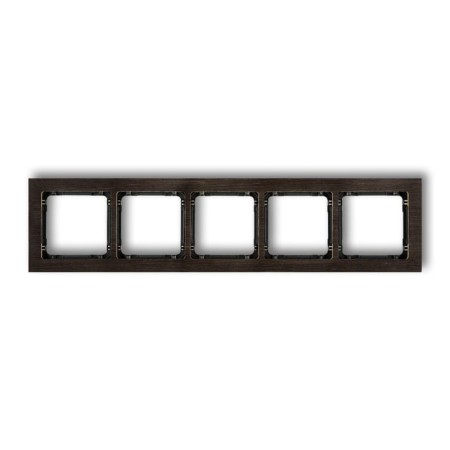 Karlik Deco Efekt Wenge Ramka Uniwersalna Pięciokrotna - Efekt Drewna (Ramka Wenge; Spód Czarny) Drd-5G