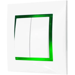 Włącznik Podwójny Z Podświetleniem Zielonym