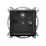 Ospel Aria Gniazdo RTV-SAT z dwoma wyjściami SAT Czarny
