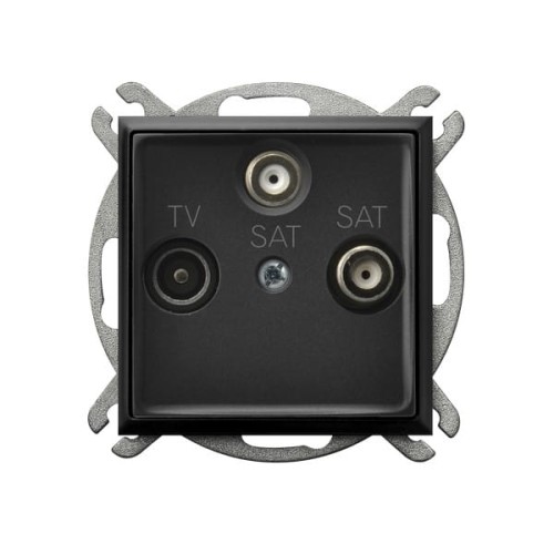 Ospel Aria Gniazdo RTV-SAT z dwoma wyjściami SAT Czarny