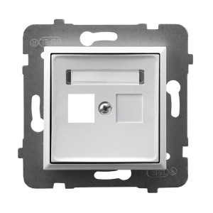 Ospel Aria Obudowa Gniazda Pojedynczego Typu Keystone Prosta Biały