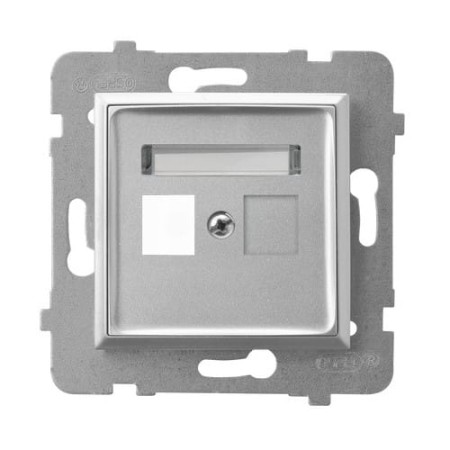 Ospel Aria Obudowa Gniazda Pojedynczego Typu Keystone Prosta Srebrny