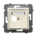 Ospel Aria Obudowa gniazda pojedynczego typu Keystone prosta Ecru