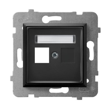 Ospel Aria Obudowa Gniazda Pojedynczego Typu Keystone Prosta Czarny