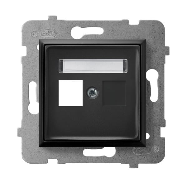 Ospel Aria Obudowa Gniazda Pojedynczego Typu Keystone Prosta Czarny