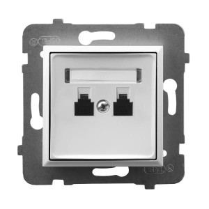 Ospel Aria Gniazdo Telefoniczne Podwójne Niezależne Biały