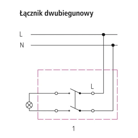 Ospel Aria Włącznik Dwubiegunowy Srebrny