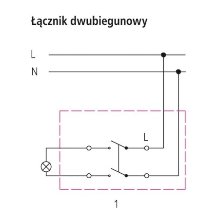 Ospel Aria Włącznik Dwubiegunowy Szary