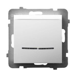 Ospel Aria Włącznik Hotelowy Z Podświetleniem Pomarańczowym Biały