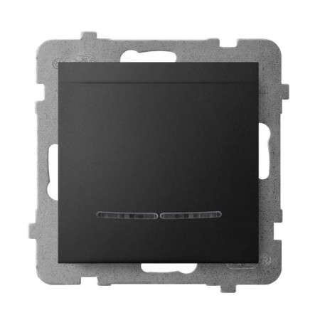 Ospel Aria Włącznik Hotelowy Z Podświetleniem Pomarańczowym Czarny