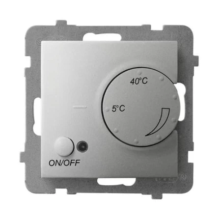 Ospel Aria Regulator Temperatury Z Czujnikiem Podpodłogowym Srebrny