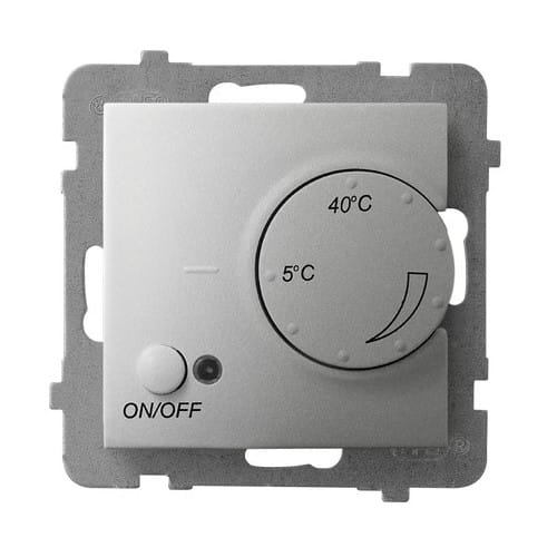 Ospel Aria Regulator temperatury z czujnikiem podpodłogowym Srebrny