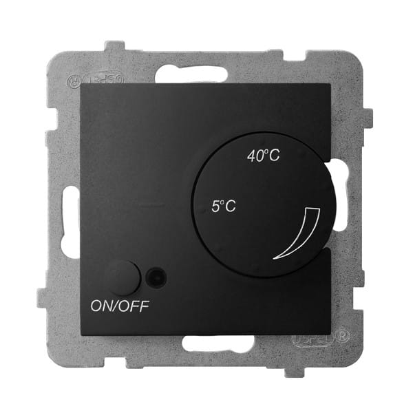 Ospel Aria Regulator Temperatury Z Czujnikiem Podpodłogowym Czarny