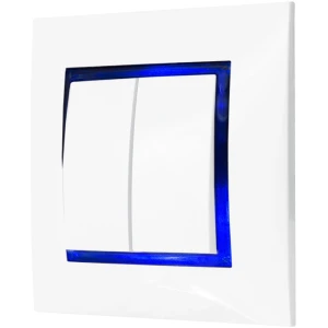 Włącznik Podwójny Z Podświetleniem Niebieskim Ospel Aria