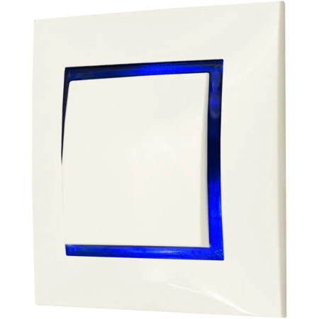 Włącznik Pojedynczy Ospel Aria Ecru Z Podświetleniem Niebieskim