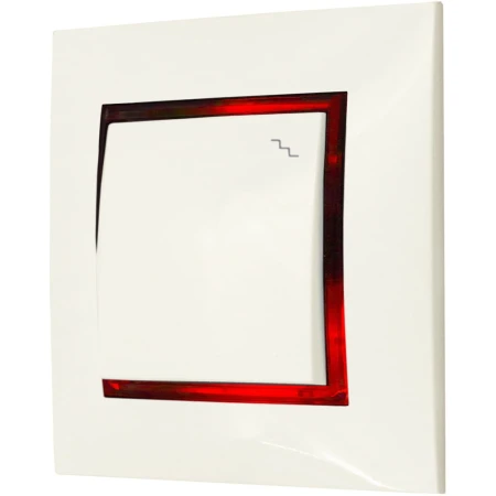 Włącznik Schodowy Ospel Aria Ecru Z Podświetleniem Czerwonym