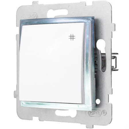 Moduł Włącznika Led Biały Krzyżowy Bez Ramki Ospel Aria