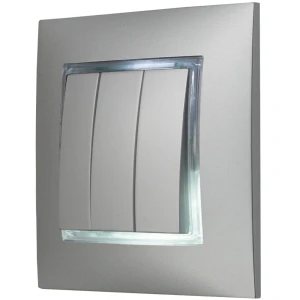 Włącznik Podświetlany Led Biały Potrójny Z Ramką 18.B Ospel Aria