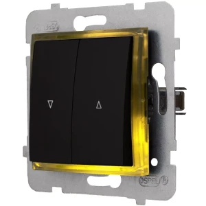 Moduł Włącznika Led Czarny Roletowy Bez Ramki